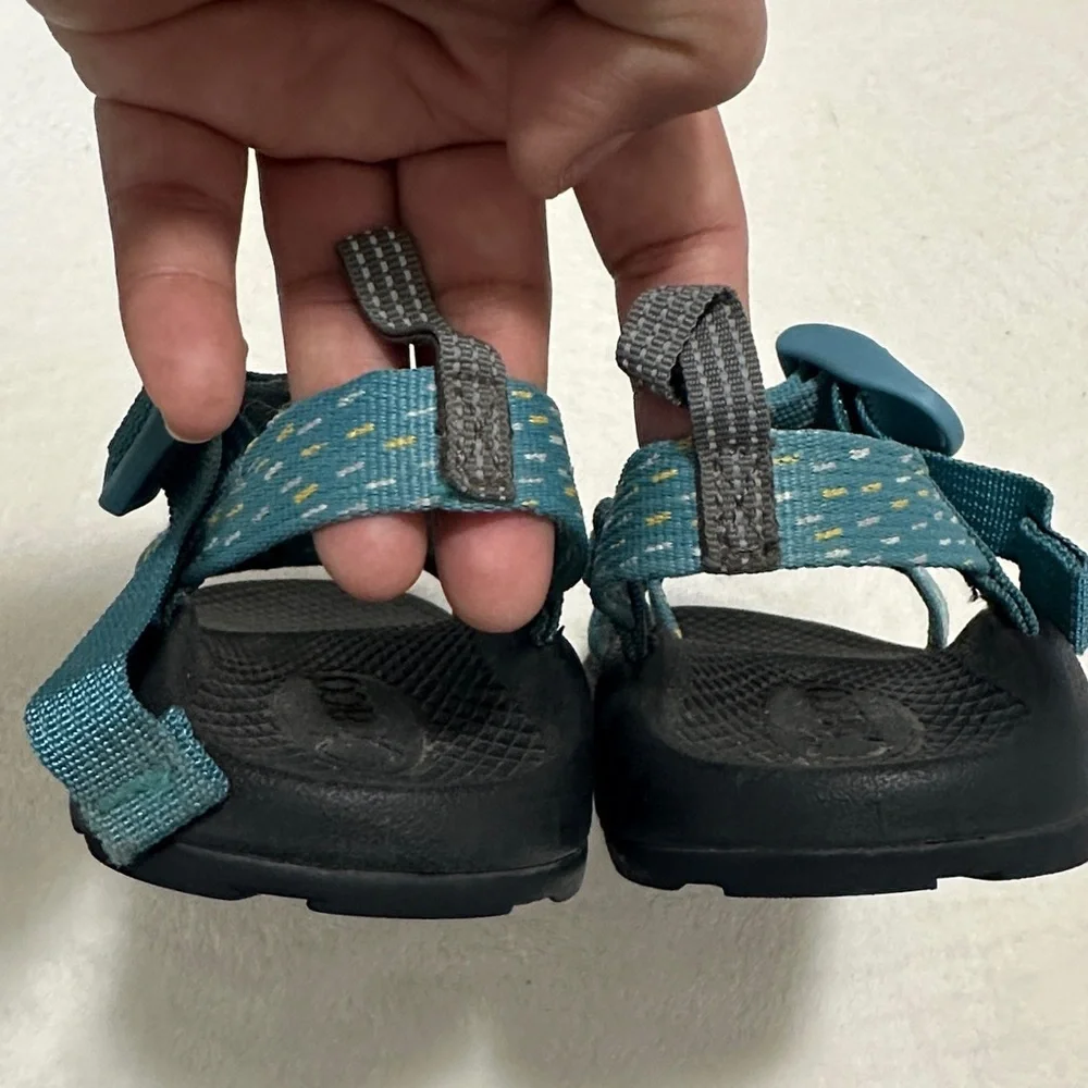 Chaco Kids Sandals Youth 2 Approx Teal Adjustable Sport Hiking Outdoor
